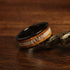 Men's 8mm Tungsten Deer Antler Whiskey Barrel Wood Inlay Engagement Wedding Band